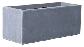 Supergreens Γλάστρα Πήλινη Ορθογώνια "Moody" Γκρι S 50x50x20 εκ.