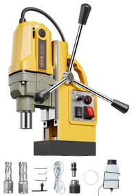 Magnetic Drill 1200W 2810 lbf Mag Drill Press 1.6 in Boring Diameter Yellow