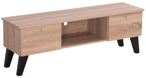 TV FURNITURE IREN  MELAMINE IN SONAMA OAK-BLACK 120x32,5-34x41Hcm.