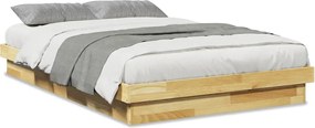 vidaXL Πλαίσιο κρεβατιού χωρίς στρώμα 120x200 cm μασίφ ξύλο δρυς