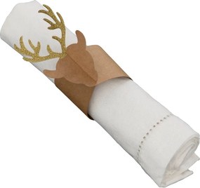 ΕΟΡΤΑΣΤΙΚΌ ΤΡΑΠΈΖΙ NAPKIN RING KRAFT REINDEER X8 ATMOSPHERA 191100