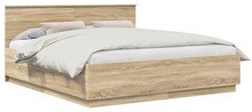 vidaXL Σκελετός Κρεβατιού Δρύς Sonoma 180 x 200 cm Επεξεργασμένο ξύλο