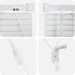 vidaXL Βενετσιάνικες Ρόδες Λευκό 130 x 105 εκ Αλουμίνιο