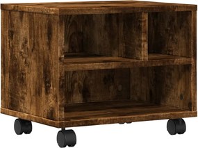 vidaXL Βάση Εκτυπωτή με Ρόδες Καπνιστή Δρυς 41x32x34,5 εκ.