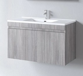 Πάγκος μπάνιου με Νιπτήρα OMEGA 100 Grey Oak 97x44x60 εκ. 100x45x60 εκ.