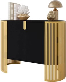 Μπουφές Fikoli III-Μαύρο - Χρυσό