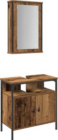 vidaXL Σετ Επίπλων Μπάνιου 2 τμχ. Καφέ 60 x 30 x 60 cm