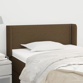 vidaXL Κεφαλάρι με Πτερύγια Σκούρο Καφέ 83x16x78/88 εκ. Υφασμάτινο
