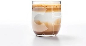 Σετ των 2 Intra Συλλεκτικό Ξύλινο Παζλ Plywood 4mm - Ρόφημα καφέ σε στρώσεις σε διάφανο ποτήρι Σε Ξύλινο Κουτί - Διαστάσεις: 10x10 cm – 25 κομμάτια