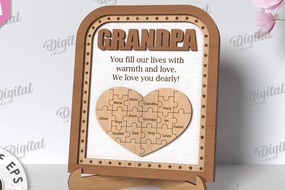 Σετ των 2 Intra απο ξύλο plywood 3mm-4mm πάχος - Πλαίσιο παππού παζλ Δίασταση 20x25 cm INTRAFABR-118960455