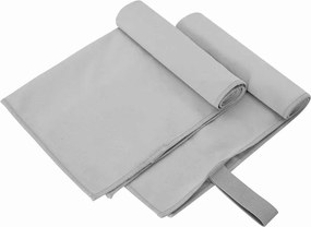 vidaXL Αθλητικές Πετσέτες 2 pcs Γκρι 50 x 30 cm