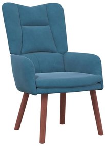 vidaXL Χαλαρωτική Πολυθρόνα Μπλε 63 x 67 x 94 εκ. Βελούδο