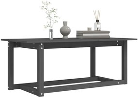 vidaXL Τραπεζάκι Σαλονιού Γκρι 110 x 55 x 45 εκ. από Μασίφ Ξύλο Πεύκου