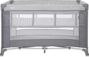 BABY COT TORINO 2 LAYERS GREY STRIPED ELEMENTS