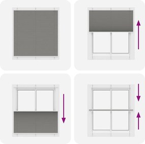 vidaXL Πλισέ περσίδα Ανθρακί 120x100 cm Πλάτος υφάσματος 119,4 cm