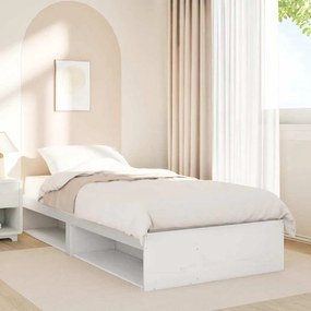 vidaXL Κρεβάτι ημέρας χωρίς στρώμα Λευκό 100x200 cm Στερεό ξύλο πεύκο