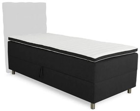 Κρεβάτι continental Seattle J103, Μονόκλινο, Continental, Μαύρο, 80x200, Ταπισερί, Τάβλες για Κρεβάτι, 80x200cm, Στρώμα: Ναι | Epipla1.gr
