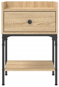 vidaXL Κομοδίνα 2 τεμ. Sonoma Δρυς 40,5x31x60 εκ. Επεξεργασμένο Ξύλο