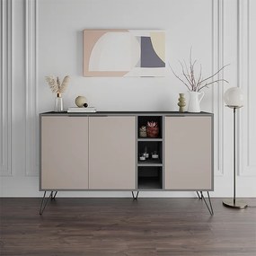 ΜΠΟΥΦΕΣ CLARA MEGAPAP ΧΡΩΜΑ ΑΝΘΡΑΚΙ - ΑΝΟΙΧΤΗ ΜΟΚΑ 142X35,6X83ΕΚ.