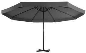 vidaXL Ομπρέλα Κήπου Ανθρακί 500 εκ. με Ιστό Αλουμινίου