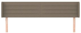 vidaXL Κεφαλάρι με Πτερύγια Taupe 203x16x78/88 εκ. Υφασμάτινο