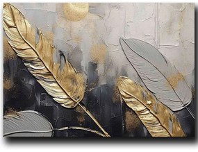Πίνακας Καμβάς 895FNA1209 100x70cm Multi Wallity Οριζόντιοι Wood, Canvas