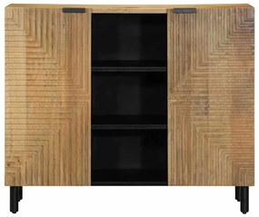 vidaXL Sideboard καφέ 90x33x75 cm μασίφ ξύλο Mango