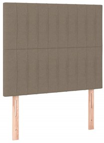 vidaXL Κρεβάτι Boxspring με Στρώμα Taupe 80x200 εκ. Υφασμάτινο