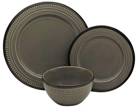 Σερβίτσιο Πιάτα Φαγητού (Σετ 18Τμχ) 373-223-994 Grey 18 τμχ Ceramic