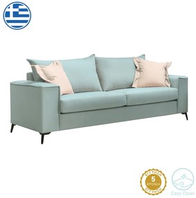Intrahome Καναπές Verona Intrahome 3θέσιος μέντα ύφασμα με μαξιλάρια σε κρεμ απόχρωση 225x93x100εκ | SKU: INTRAPA-279111199