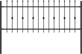 vidaXL Φράχτης με Σπίθες Μαύρο 200 x 130 εκ