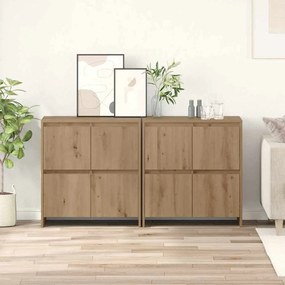 vidaXL Παραδοσιακά Πλευρικά Έπιπλα 2 pcs artisan δρυς 70 x 41 x 75 εκ.