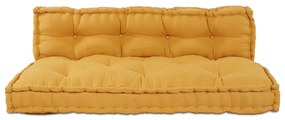 vidaXL Κουβέρτα Καναπέ Παλέτας 2 pcs Κίτρινο 60 x 40 εκ. Βαμβάκι