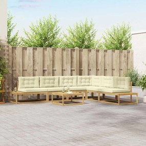 vidaXL Σειρά Καναπέ Εξωτερικού Λευκό 79 x 79 x 37 εκ Πολυεστέρας