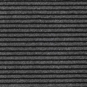 vidaXL Στρώμα πόρτας Ριγέ μαύρο και γκρι 90x150 cm