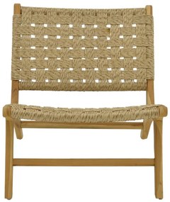 Καρέκλα Foldere φυσικό teak ξύλο-σχοινί 65x78x68εκ 65x78x68 εκ.