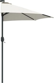 vidaXL Ομπρέλα Κήπου Άμμος 294 x 150 x 223 εκ Πολυεστέρας και Χάλυβας