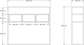Κονσόλα Λευκό EACLOL 100x29x90