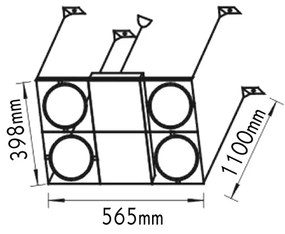 ΣΠΟΤ ΚΡΕΜΑΣΤΟ G12 150W 4ΦΩΤΟ ΜΕ ΣΥΣ.ΕΝΑΥΣΗΣ - AC.045XF004JB - AC.045XF004JB