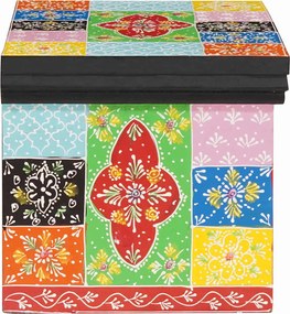 vidaXL Κομοδίνο με συρτάρι 2 pcs Πολύχρωμο 40 x 30 x 28 εκ