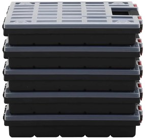 vidaXL Κουτιά Ταξινόμησης 5 τεμ. 40 x 30 x 5 εκ. από Πολυπροπυλένιο