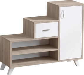 Παπουτσοθήκη Πεύκο Atlantic / Λευκό RETRO 90x33x77