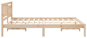 vidaXL Σκελετός Κρεβατιού Καφέ 160 x 200 cm Μασίφ ξύλο πεύκου