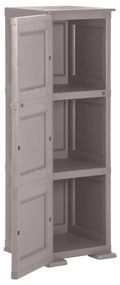 vidaXL Πλαστικό Ντουλάπι Γκρι 40 x 43 x 125 εκ. με Σχέδιο Ξύλου