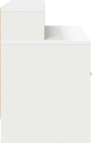 vidaXL Κομοδίνα με συρτάρι 2 τεμάχια Λευκό 51x31x47 cm