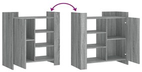 Ντουλάπι Γκρι Sonoma 73,5x35x75 εκ. από Επεξεργασμένο Ξύλο - Γκρι