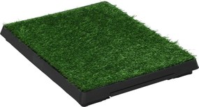 vidaXL Τουαλέτες Κατοικίδ. 2 τεμ Πράσινες 63x50x7 εκ Δίσκος/Συνθ. Χλόη