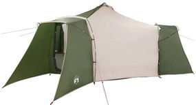 vidaXL Σκηνή Τιπί με στέγη Πράσινο και μπεζ 492 x 492 x 275 εκ ύφασμα