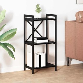 vidaXL Ράφι Βιβλίων Μαύρη Οξυά 40 x 30 x 85 εκ Επεξεργασμένο ξύλο