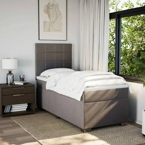 ΚΡΕΒΑΤΙ BOXSPRING ΜΕ ΣΤΡΩΜΑ TAUPE 100 X 200 ΕΚ. ΥΦΑΣΜΑΤΙΝΟ 3290403